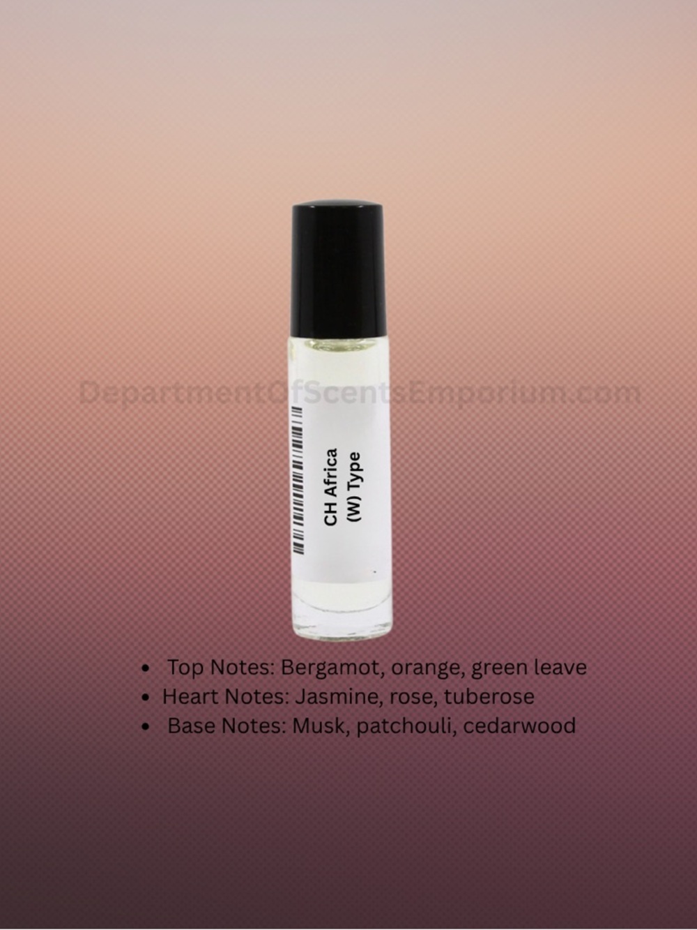 CH Africa (W) Type 1/3 Oz Glass Roll-On Fragrance Oil